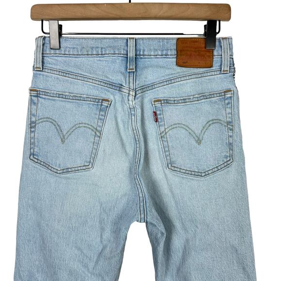 Levi's Premium 501 XX Original Sport Stripe Cropped Light Wash Button Fly Jeans - Picture 5 of 12